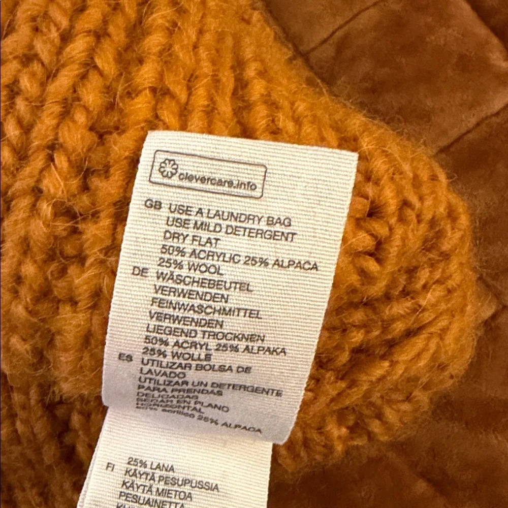 & Other Stories Cozy Mustard Knit Sweater with Alpaca Wool - Picture 2 of 4